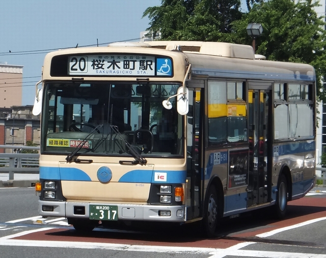 経由地が上に表記されていた方向幕: ももたろうくんと横浜市営バスのブログ